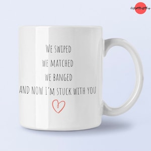 Funny Online Dating Tinder Gift Mug. Internet dating. Tinder. Dating Gift. Gift for him. Gift for her. Valentines. Boyfriend. Girlfriend. UK