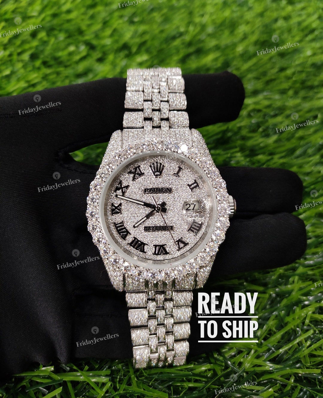 VVS Moissanite Diamond Jubilee Belt Watch VVS Diamond Watch Etsy