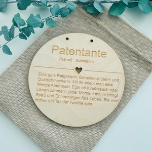 Personalisiertes Geschenk für die Patentante - mit Wunschname