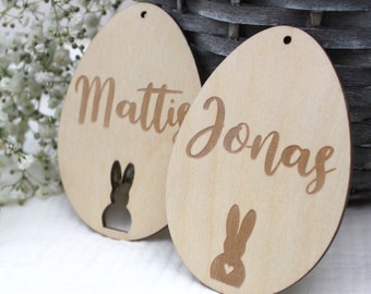 Personalisierter Osteranhänger aus Holz - Ostergeschenk - Namensanhänger - Ostern 2024