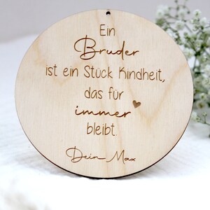 Personalisiertes Holzschild für die Schwester/ den Bruder Kindheit Geschwister immagine 3