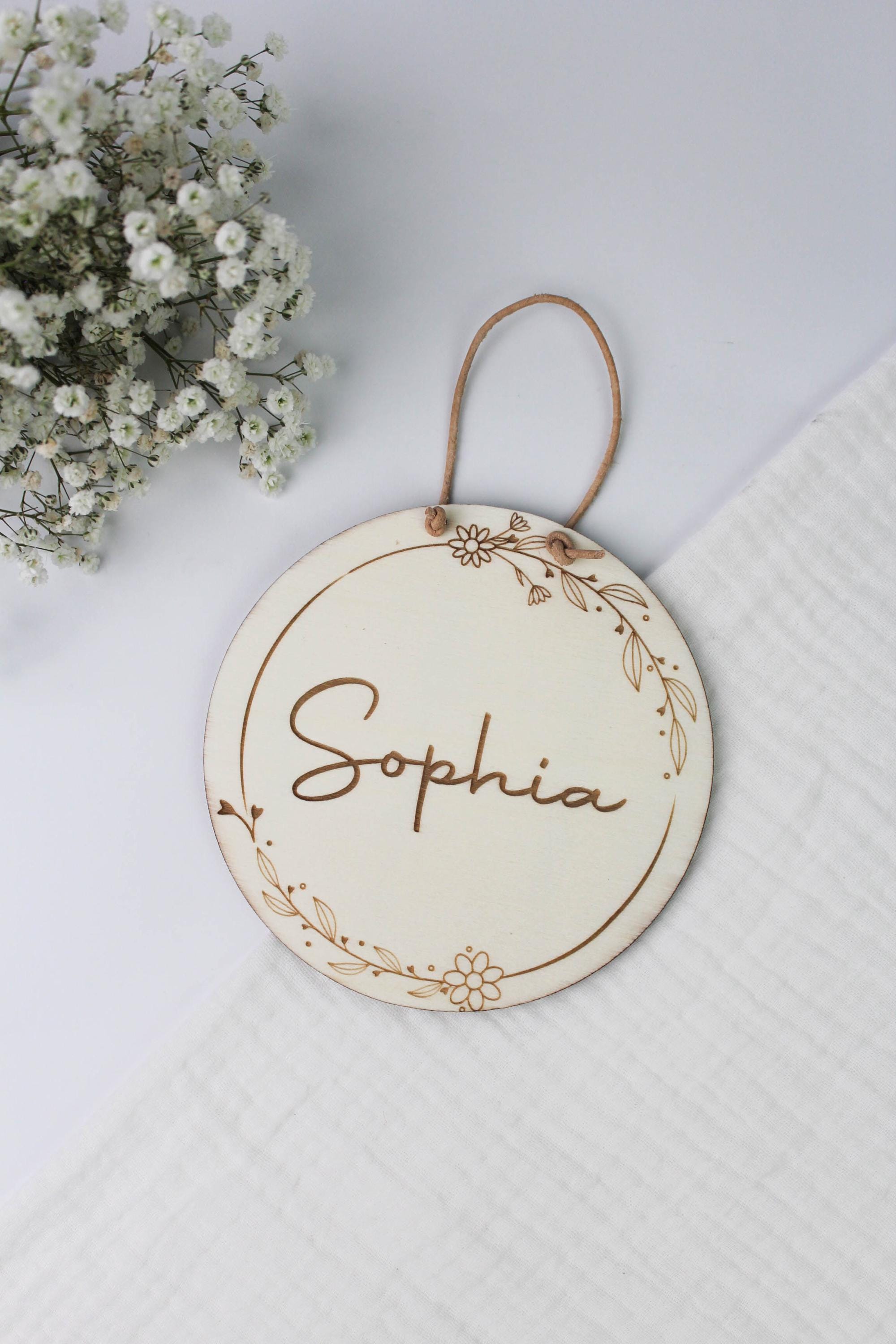 Türschild „Hier Schläft Die Prinzessin“ Mit Krone – Selbstklebend, 13x12 Cm, Aus HDF Mit Lasergravur