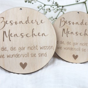 Holzplättchen Besondere Menschen Geschenk Weihnachten Geschenk Lieblingsmensch Geschenkeanhänger image 6