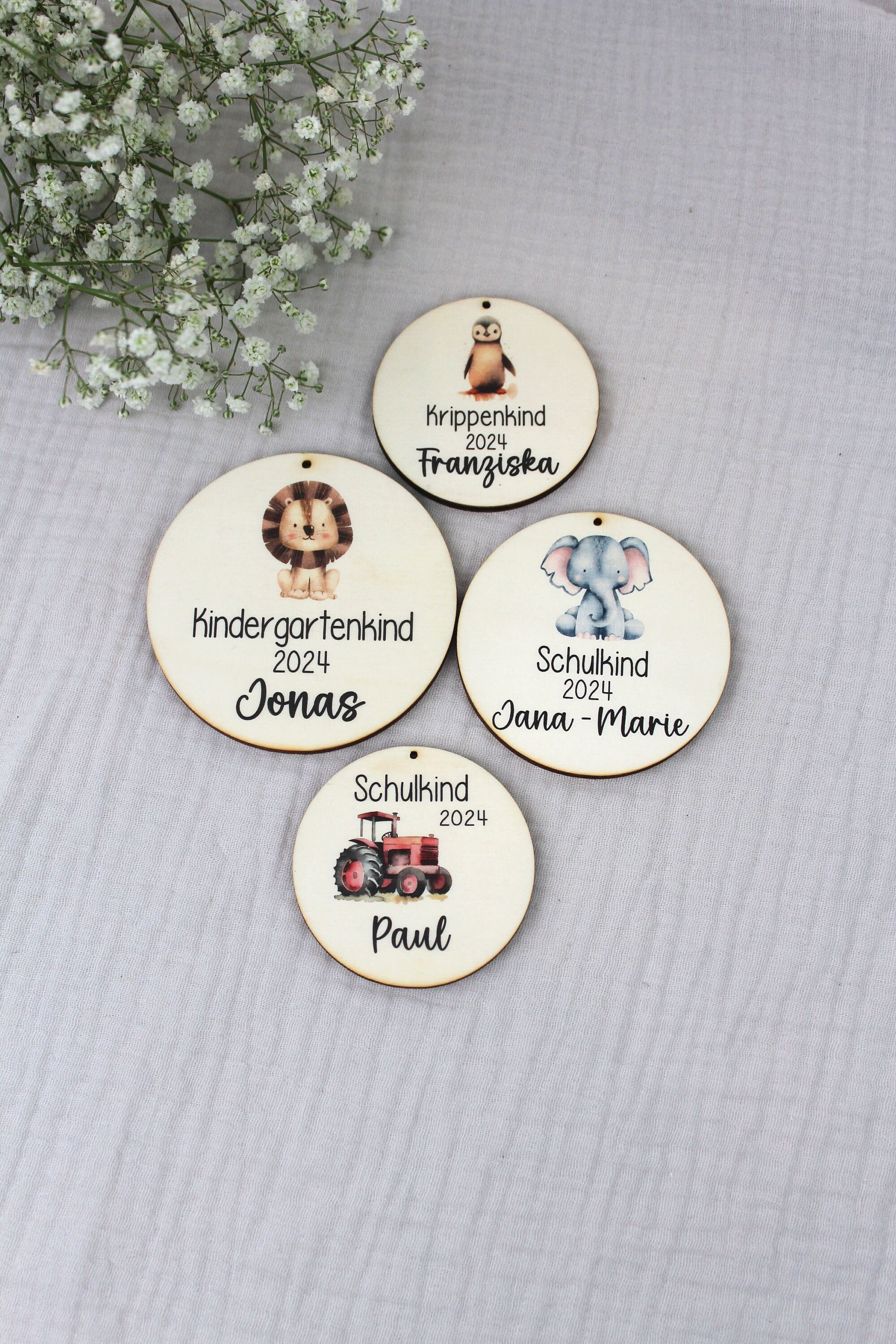 Personalisiert Schultüten Anhänger Holz - Mit Name Für Einschulung, Kita Oder Kindergarten