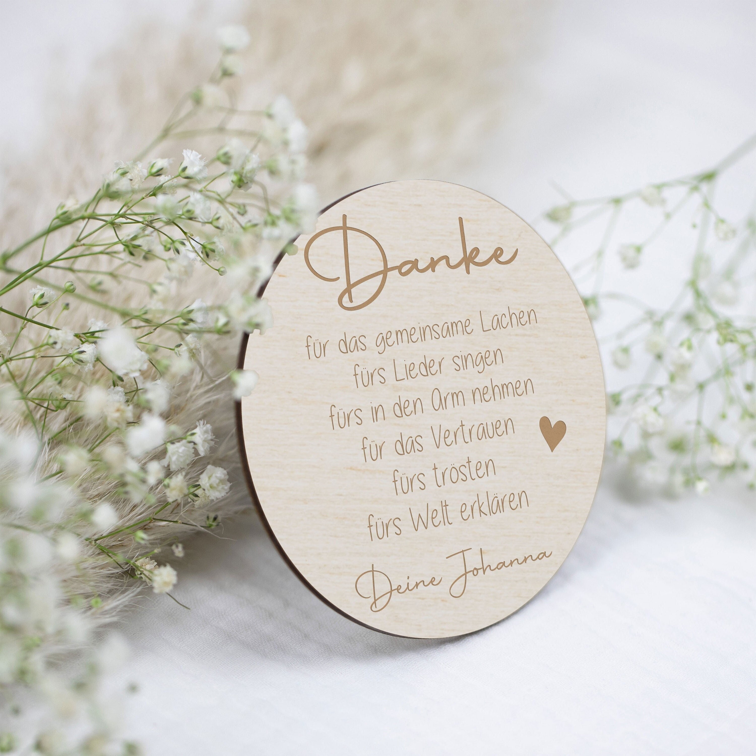 Abschiedsgeschenk Kindergarten - Geschenk ErzieherIn, LehrerIn - Personalisiertes Holzplättchen als Dankeschön