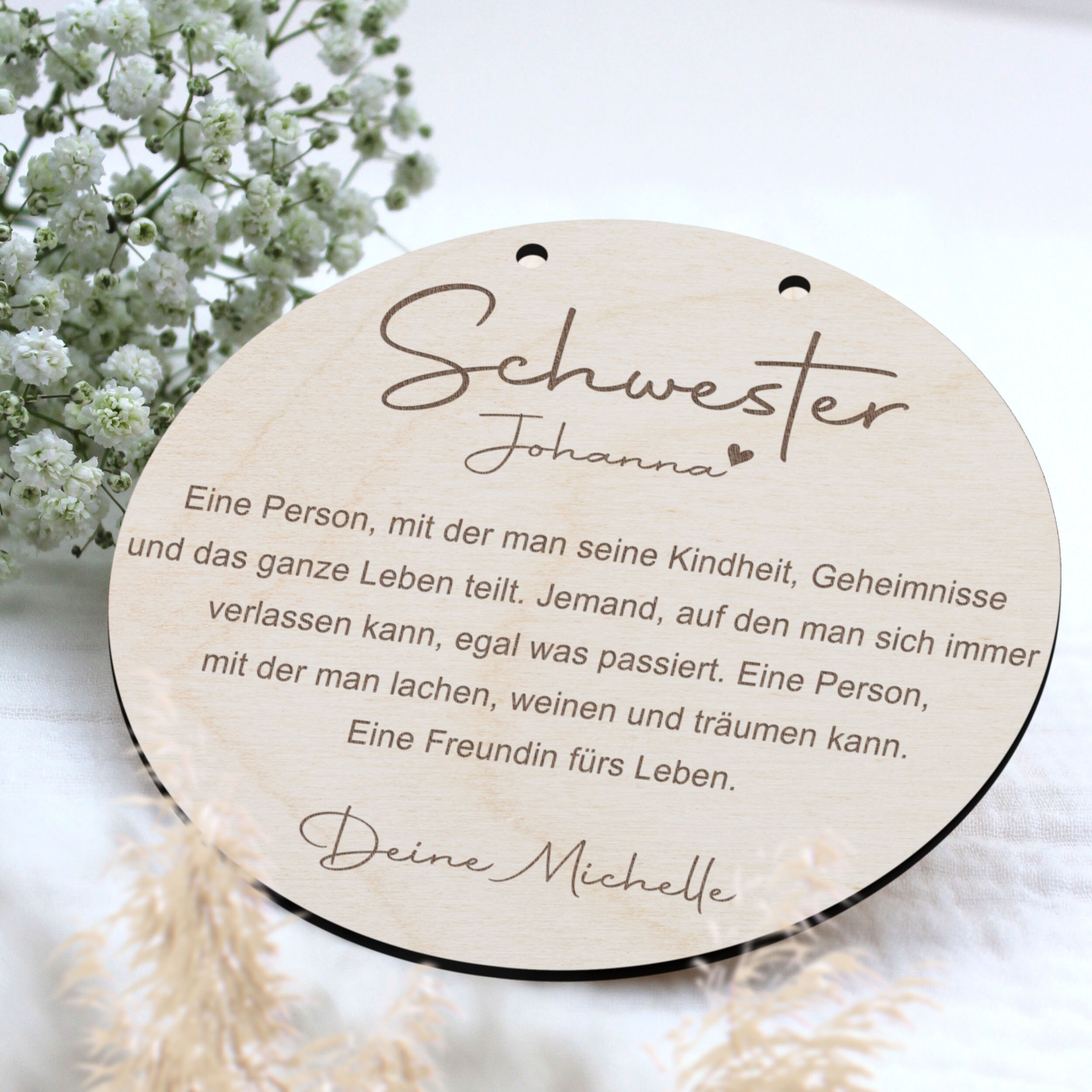 Duftkerze Für Die Schwester – 200 Ml Vanilleduft Aus Sojawachs, Perfekt Für Muttertag & Geburtstag