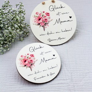 Personalisiertes Holzschild Muttertag Beste Mama Personalisiertes Geschenk für die Mama Glück ist, eine Mama wie dich zu haben image 2