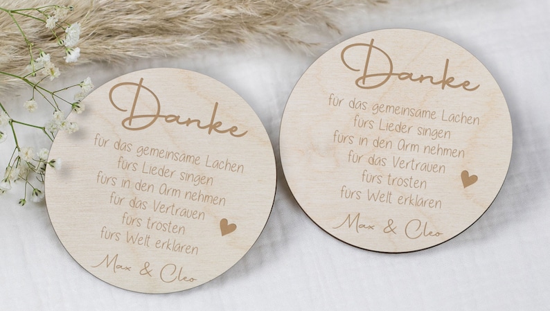 Abschiedsgeschenk Kindergarten Geschenk ErzieherIn, LehrerIn Personalisiertes Holzplättchen als Dankeschön image 7