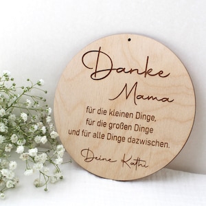 Danke Mama Personalisiertes Holzschild Geschenk Muttertag Beste Mama Danke für alles, Mama Bild 3