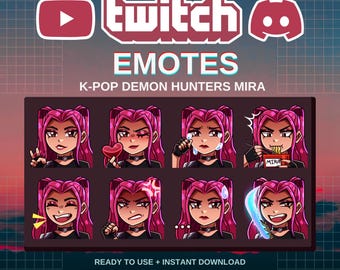 Mira Kpop Demon Hunter-emoties | Kant-en-klaar | Twitch | Onenigheid | YouTube | Streamers