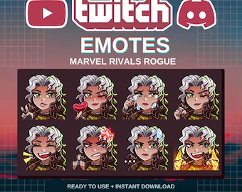 Rogue Marvel Rivals-emotes | Kant-en-klaar | Twitch | Onenigheid | YouTube | Streamers