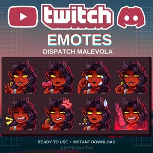 Malevola Dispatch Emotes | Premade | Twitch | Discord | YouTube | Streamers