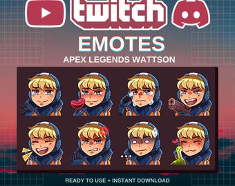 Emotes de Wattson para Apex Legends / Prediseñados / Twitch / Discord / YouTube / Streamers
