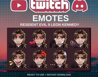 Leon Kennedy Resident Evil Emotes | Premade | Twitch | Discord | YouTube | Streamers