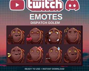 Golem-verzend-emoties | Kant-en-klaar | Twitch | Onenigheid | YouTube | Streamers