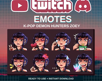 Zoey Kpop Demon Hunter-emoties | Kant-en-klaar | Twitch | Onenigheid | YouTube | Streamers