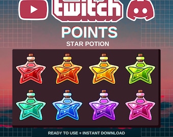 Star Potion-kanaalpunten | Badges | Kant-en-klaar | Twitch | Onenigheid | YouTube | Streamers