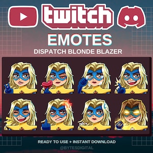 Blonde Blazer Dispatch Emotes | Premade | Twitch | Discord | YouTube | Streamers
