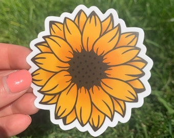 Sunflower Sticker | Waterproof Sticker | sunflower  | Hello Lemon Design Co