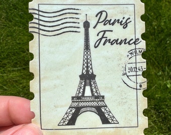 Pegatina vintage de París, Francia / París, Francia / Vintage / Francés / Pegatina de 7,6 cm / Pegatina impermeable / Diseño Hello Lemon
