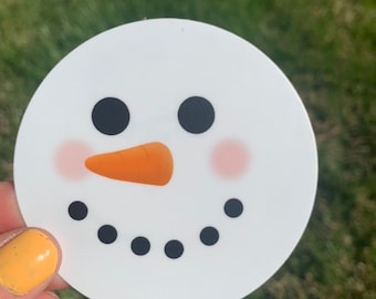 Happy Snowman Sticker - Waterproof Sticker-Winter