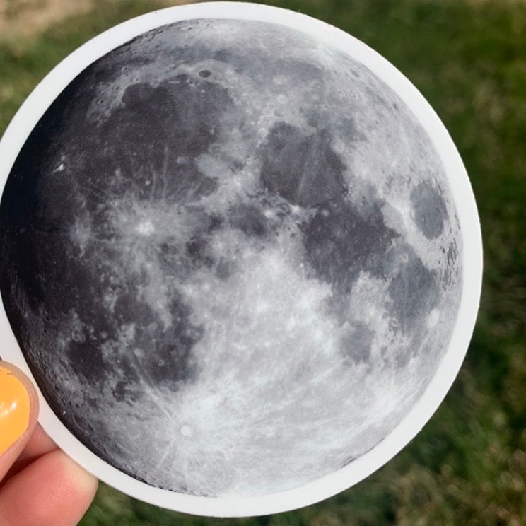 First Aid Sticker Moon Full Moon Sticker - Waterproof Sticker- Moon - Etsy