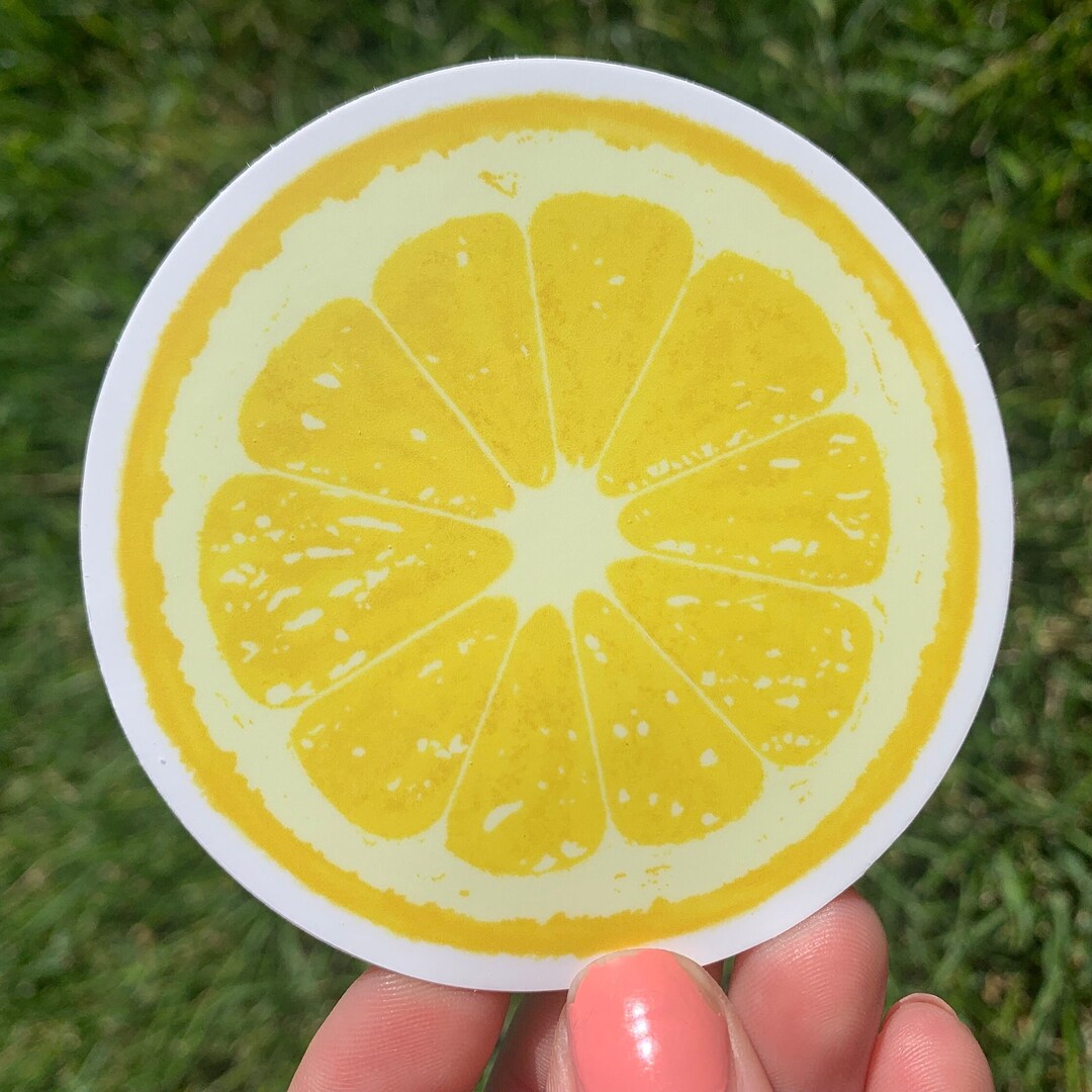 Lemon Slice Sticker | Waterproof Sticker | Sour Lemon | Hello Lemon ...