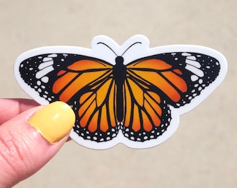 Monarch Butterfly Sticker - Waterproof Sticker-  Butterfly