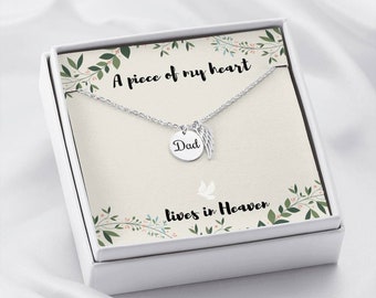 A piece of my heart lives in heave necklace