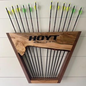 Hoyt Archery Compound Bow Display Rack (Ambrosia Maple & Walnut)