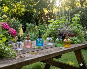 Vintage glass gardening plant misters