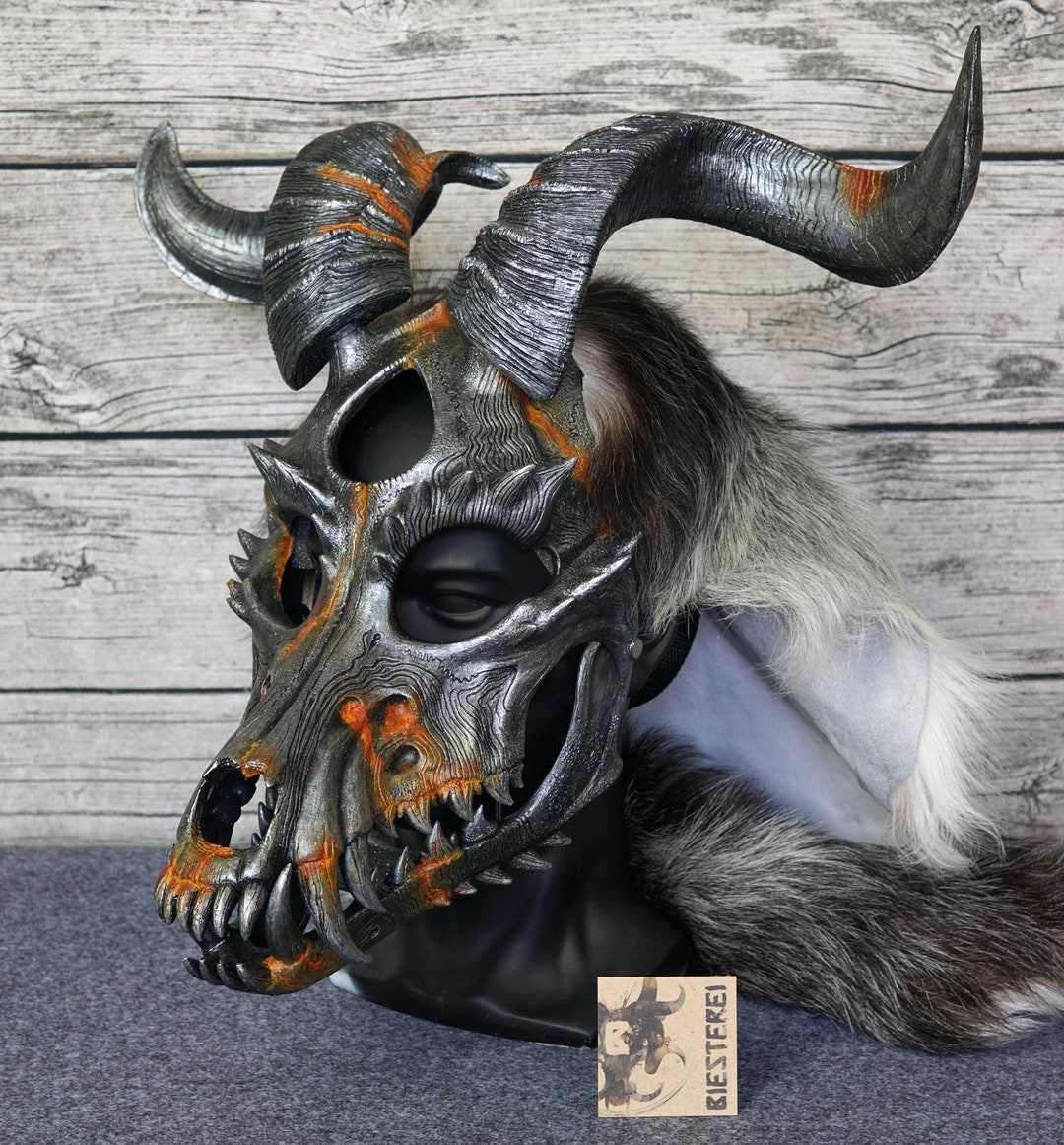 Demonic Wolf Skull Mask Iron Rust - Etsy