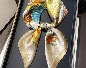 100% Mulberry Silk Square Scarf (70*70cm)