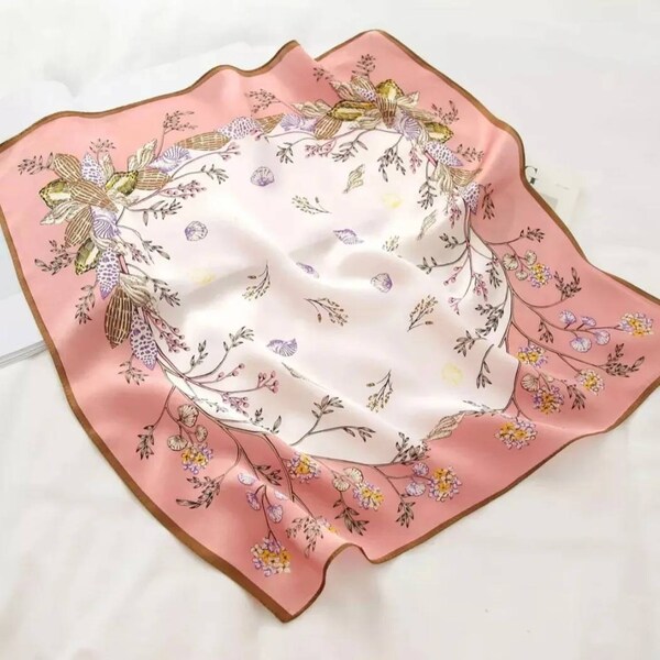 100% Mulberry Silk Square Scarf (53*53cm) ∼ (F)