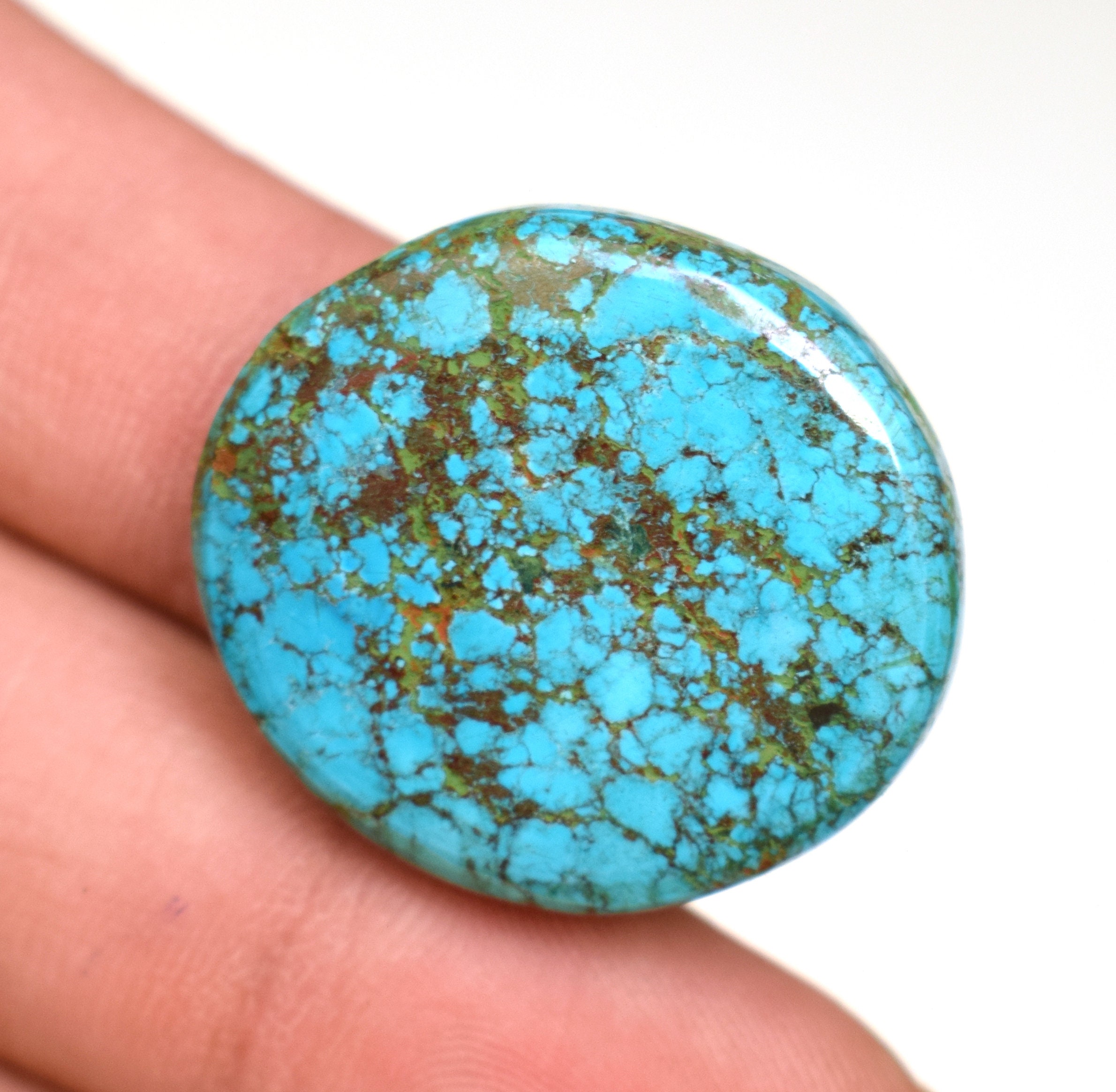 Natural Blue Bisbee Turquoise Cabochon 35.40 Ct Loose Gemstone - Etsy