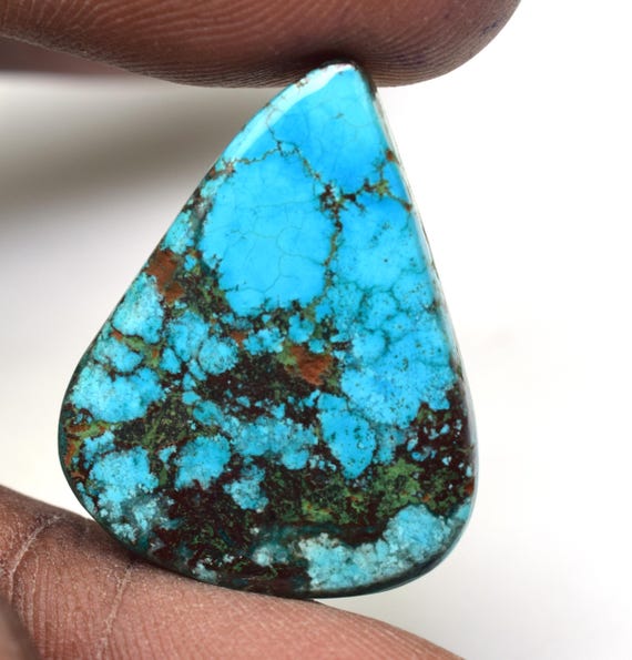 Natural Blue Bisbee Turquoise Cabochon 22.80 Ct Loose Gemstone - Etsy