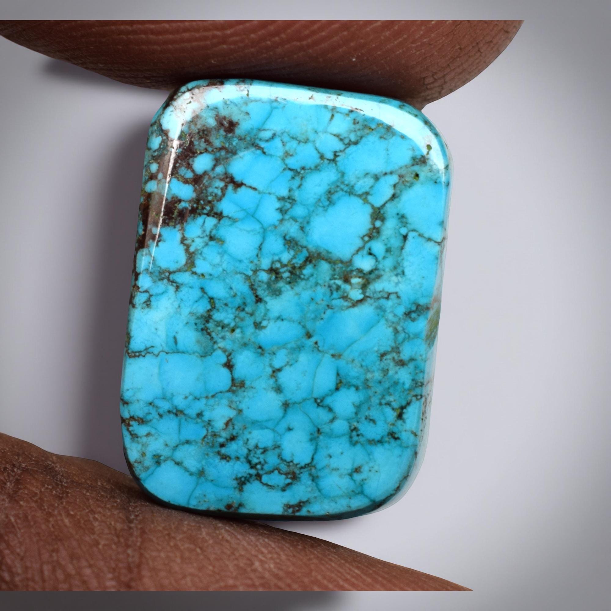 Natural Blue Bisbee Turquoise Cabochon 13.75 Ct Loose Gemstone - Etsy