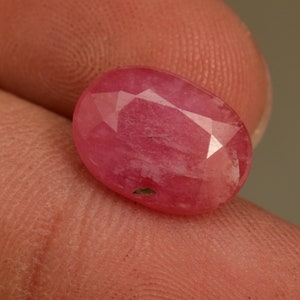 Rubí rojo natural certificado de 5,52 ct, piedra preciosa suelta de corte ovalado, Mozambique, calentada