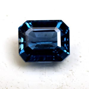 Turmalina indicolita azul natural de 5,75 ct, piedra preciosa suelta tallada en esmeralda, tratada para usar en anillos.