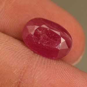 Piedra preciosa de rubí rojo natural certificada de 3,50 ct, piedra preciosa suelta de corte ovalado calentada en Mozambique