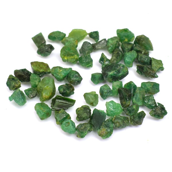 Tsavorite Crystal Chips  Raw Tsavorite Gemstone Chips  Rough Tsavorite Garnet Rough Lot 3 To 6 MM