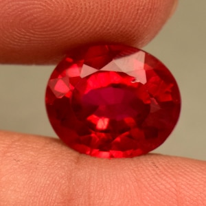 Rubí rojo natural certificado de 7,80 ct, piedra preciosa suelta de corte ovalado de Mozambique, calentada