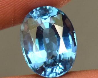 Topaze Bleue Du Brésil 5,86 Ct – Coupe Poire, VVS1 (neuf Sans Boîte)
