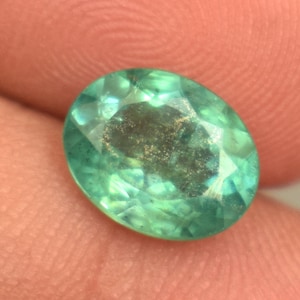 Natural Certified Greenish Blue Apatite Gemstone 2 Ct Oval Cut Loose Gemstone From Brazil