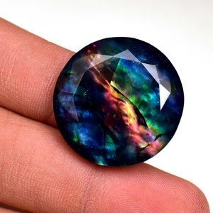 33.25 Ct Natural Huge Ammolite Opal-like Organic Precious Gem Loose Gemstone Doublet Rare Gemstone