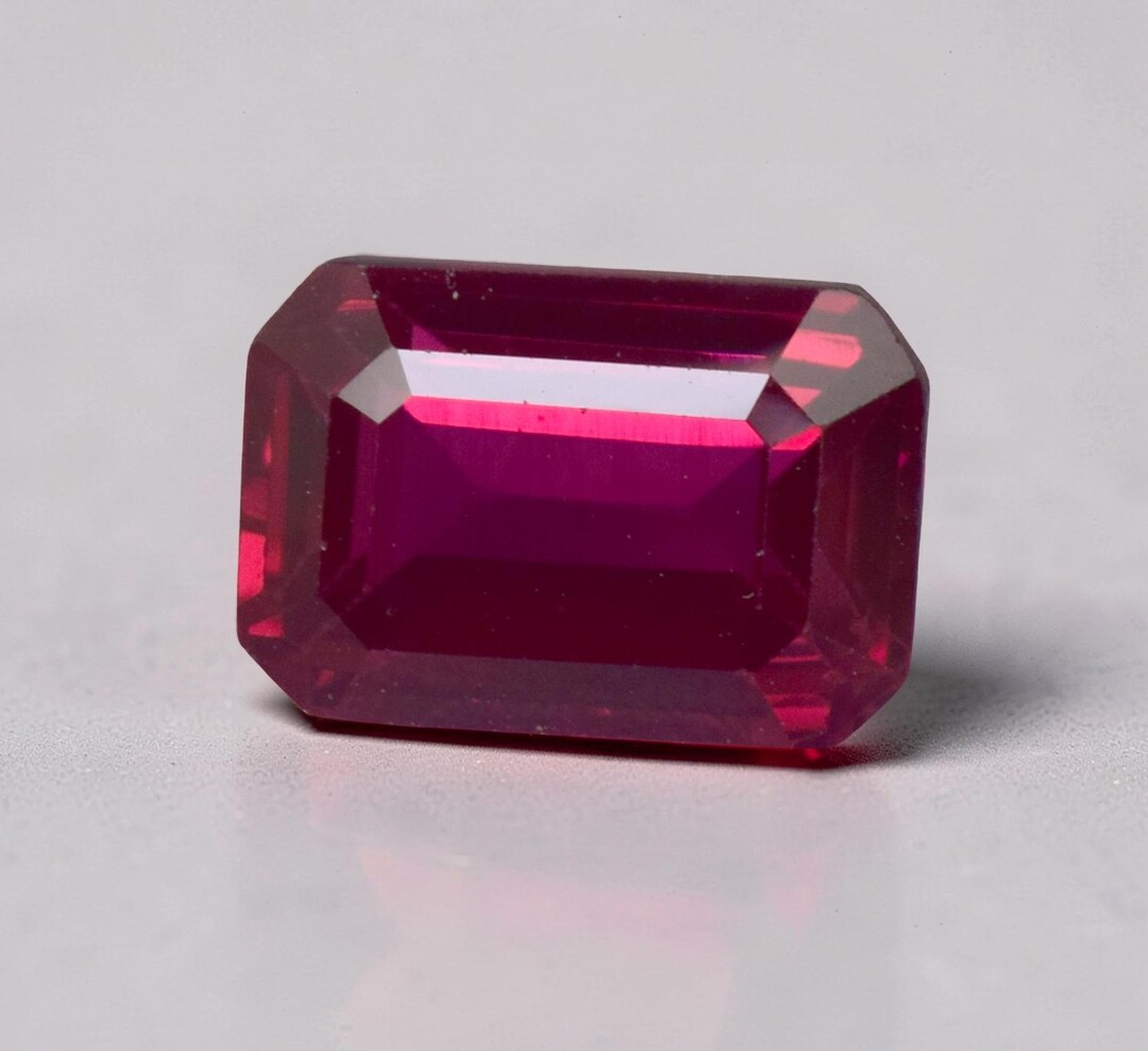 Pigeon Ruby Pigeon Blood Red Ruby, 6.55 Ct Emerald Cut Loose Gemstone - Etsy