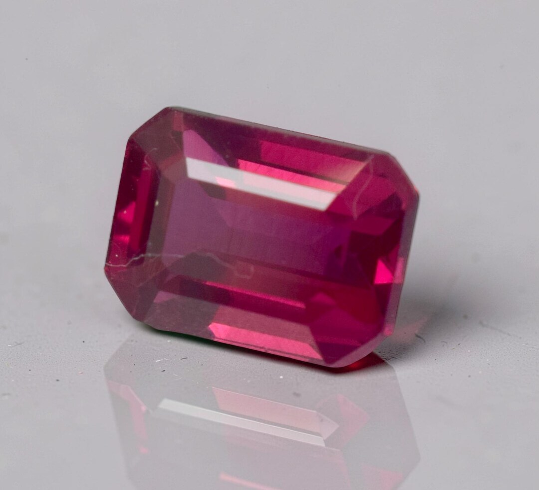 Pigeon Ruby Pigeon Blood Red Ruby, 4.65 Ct Emerald Cut Loose Gemstone - Etsy