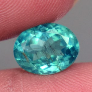 Natural Certified Paraiba Blue Apatite Gemstone 1.60 Ct Oval Cut Loose Gemstone From Brazil