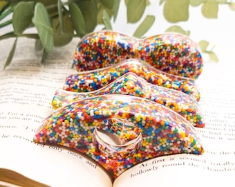 Rainbow Sprinkle Book Page Holder, Thumb Page Holder, Page Spreader, Reading Holder, Reader Gift, Bookworm Gift, Booklover Gift, Bookmark