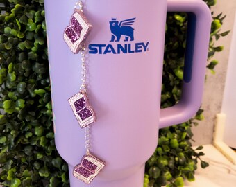 Bookish Glitter Straw Charm: Reading Tumbler Accessory